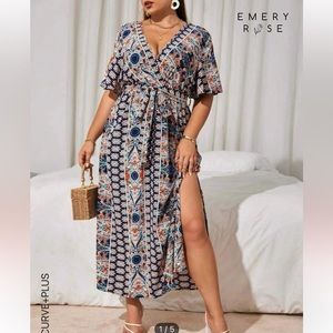 SHEIN curve plus Paisley and floral, print dress, size 1X, like new